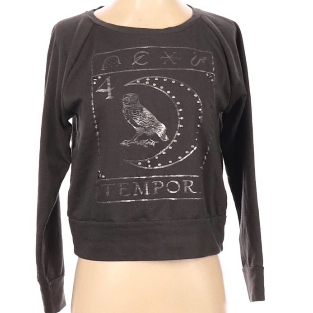Lucky Lotus Gray Sweatshirt Small
